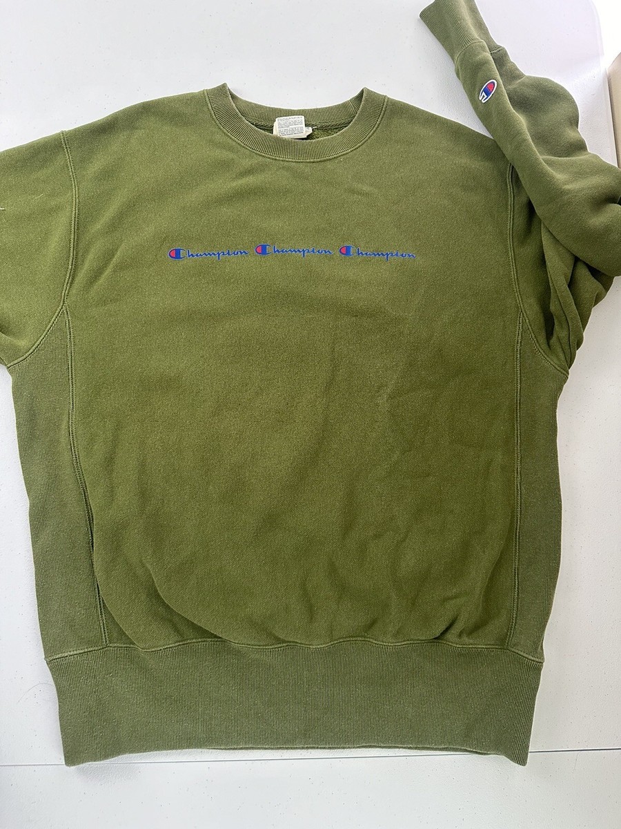 VINTAGE Champion Reverse Weave Men's Sz Medium Olive Crewneck