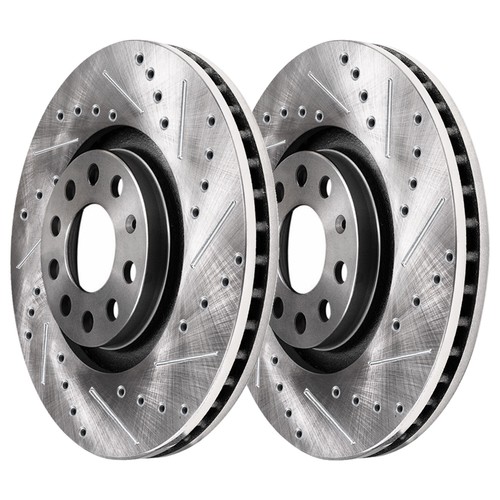 312mm Front Drilled Brake Rotors Ceramic Pads for VW GTI EOS Jetta CC Audi A3 - Picture 7 of 8