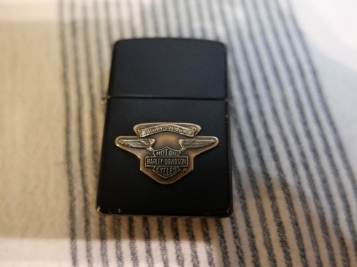 ZIPPO HARLEY DAVIDSON BLACK MATTE LIGHTER 1990s