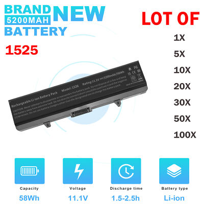 #ad 💖LOT 1 100X Battery For Dell Inspiron 1525 1526 1440 1545 1546 1750 GW240 X284G $265.00
