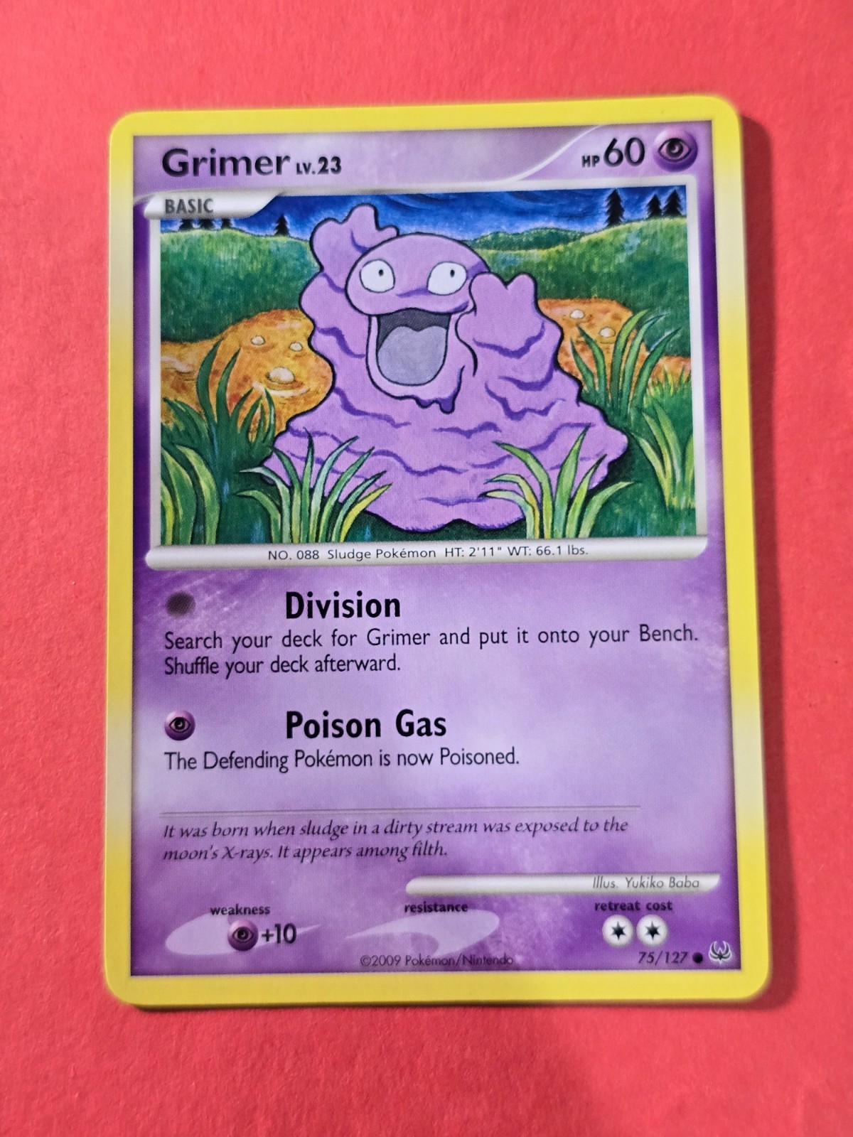 2009 Pokemon TCG Platinum #75 Grimer, C, NF/H, cd35