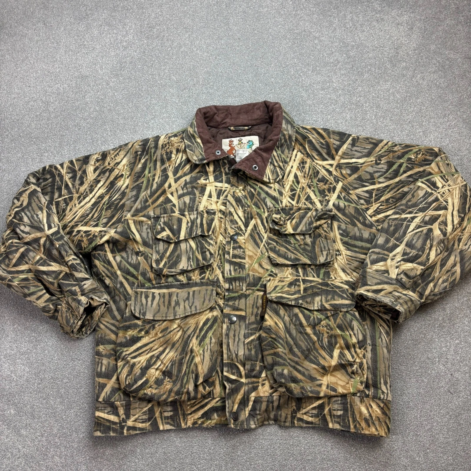 RealTree Jacket Adult Large Brown Work Wear Canvas Camo Insulated Hunting Men