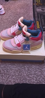 Jordan Air Jordan 4 Retro x Union LA Guava Ice Men's Pink Mesh Suede Sneakers