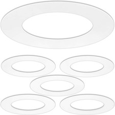 5 Pack Gloss White Goof Trim Ring for 4" Inch Recessed Can 5 Pack,