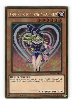 Yugioh DUNKLES MAGIER-MÄDCHEN , mvp1-deg56 Gold Rare deutsch NM 1. Auflage