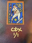 TOPPS X ARTIST CARTER X ORIGINAL 1/1 ART CARD NOLAN RYAN EXPRESS ASTROS HOF STAR