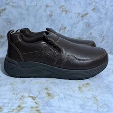 Drew Match Mens Size 11 Wide Shoes Brown Leather Comfort Orthopedic Sneakers