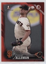 2016 Bowman Draft Draft Picks Red 3/5 Justin Alleman #BD-71 0b0