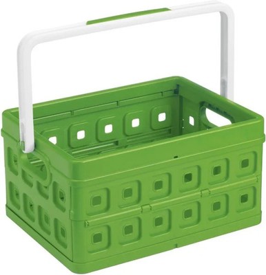 Sunware Klappbox Square 24 L grün Einkaufsbox Einkaufskorb mit Griff