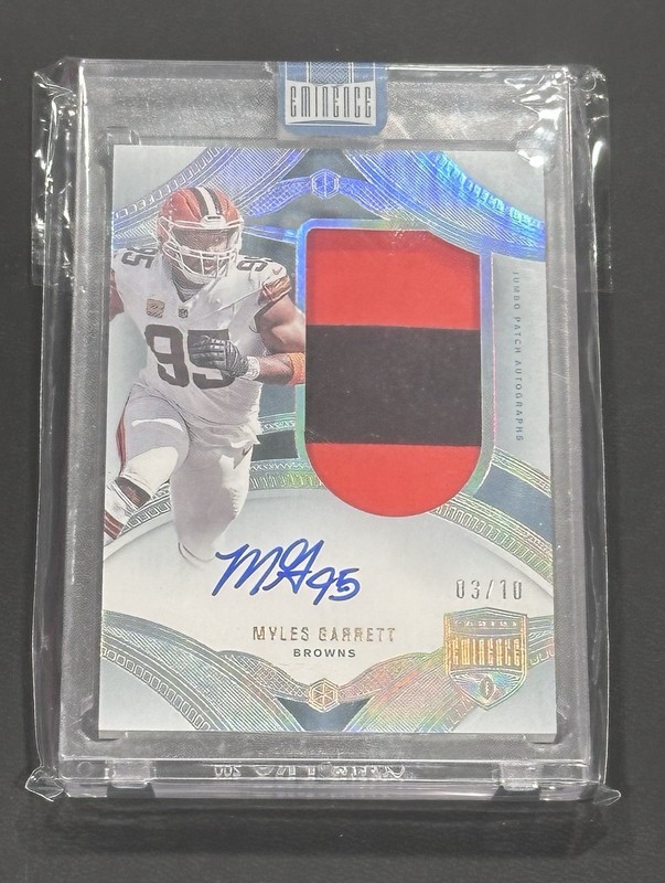 Myles Garrett GAME USED Patch Auto ‘24 Eminence Browns (Now RAMS) DPOY JPA-MGT