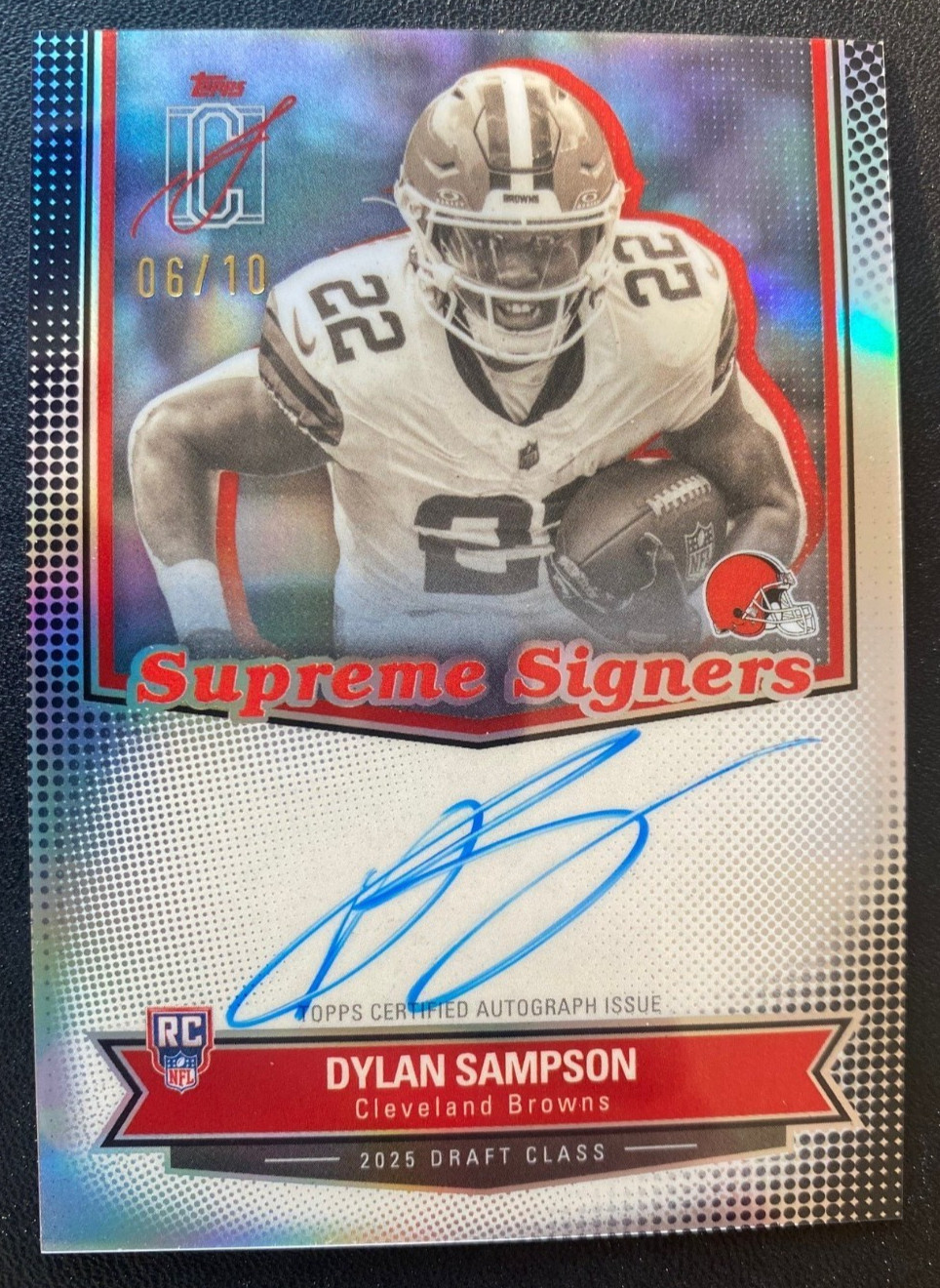 Dylan Sampson Topps Signature Class Supreme Signers #DS Black Refractor