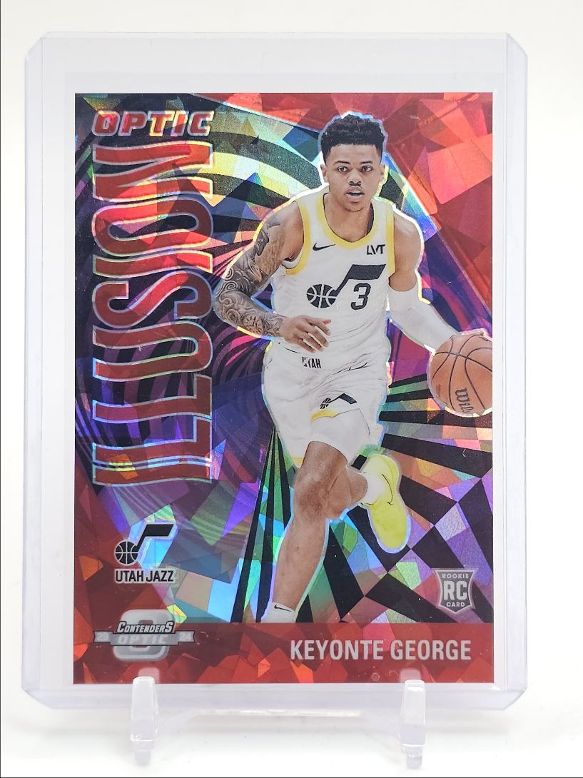 KEYONTE GEORGE 2023-24 CONTENDERS OPTIC ILLUSION RED ICE A RC /175 Q5908
