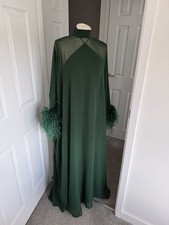 Style Me Taller Marmo Feather Trim Dress/ Kaftan