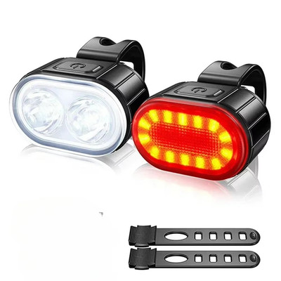 LED bicycle light, USB-C charging function, waterproof handlebar light for bicyc