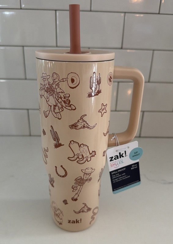 Zak Disney Toy story 30oz Insulated Tumbler with Handle, Lid, Straw Woody nwt