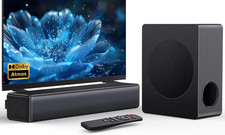 Sound Bar with Subwoofer, 200W 2.1 Ch Soundbar W/Dolby Atmos Surround Sound Syst