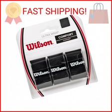 WILSON Sporting Goods Ultra Wrap Tennis Overgrip 3-Pack , Black WRZ403000