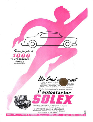 AUTOSTARTER SOLEX / GOUDARD ET MENNESSON NEUILLY-SUR-SEINE (92) ADVERTISING 1955