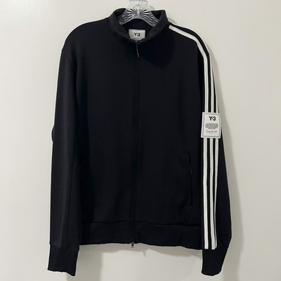 Y-3 Adidas Yohji Yamamoto Mens Black 3-Stripe Track Jacket H16347 Size Large