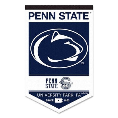 Penn State Nittany Lions Christmas Wreath Banner - 30x40 Inch Licensed Holiday Flag