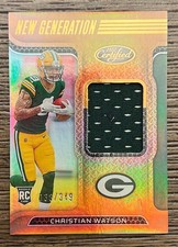 2022 Panini Cert- New Generation Jersey Christian Watson Mirror Bronze /349 RC