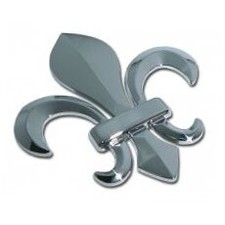Louisiana Fleur-de-Lis Chrome Car Emblem