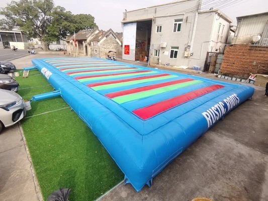 Ground Level Jump Pad Inflatable 20x13FT Big Bounce Pad inflatable Jumping Trampoline Mat For Kids and ...