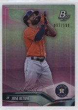 2021 Bowman Platinum Pink 92/199 Jose Altuve #69 0tx