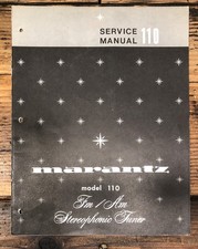 Marantz Model 110 Tuner Service Manual Original