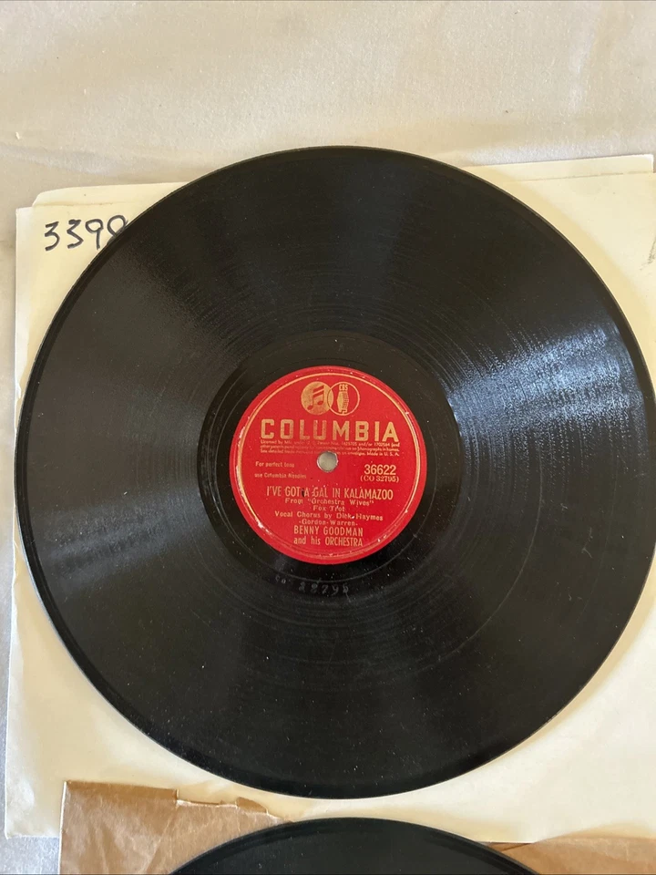 4-78RPM-Benny Goodman/Frankie Carle/ Percy Faith/ Ray Anthony- Records VG+ - Image 2 of 4