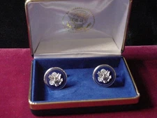 Pair of presidential Great Seal of the United States cufflinks - Silver color-Fr