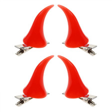 Halloween Evil Horn Hair Clips Small Horror Demon Goth Ear Hairpins Hair Barret