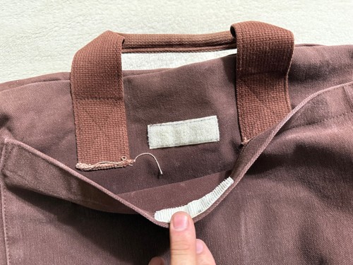 Lands End Square Rigger Canvas Travel Bag Color Brown Vintage USA - Picture 3 of 8