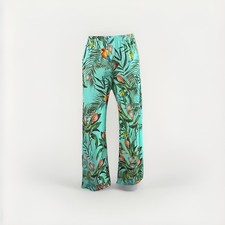 Johnny Was Taina Jungle Animal Turquoise Pajama Bottoms XS