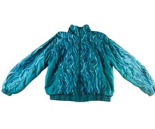 Westbound Sport Jacket Womens Large Teal Windbreaker Zip Vintage 80s/90s Retro