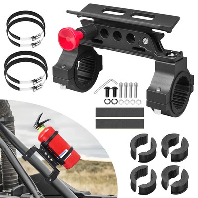 Quick Release Fire Extinguisher Mount Bracket Holder Aluminum UTV Roll Bar Mount