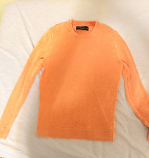 Abercrombie Fitch Crew Neck Knit Pullover Sweater Peach Solid S