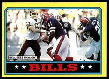 Bills TL/(Greg Bell Sees Daylight) 1986 Topps #383 32817 Football Card
