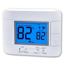 Thermostat Non Programmable Heat Pump for House Blue Backlight