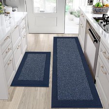 Kitchen Rugs and Mats Set of 2 Non-Slip Kitchen Mats for Floor, Absorbent and