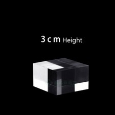UK 1X Clear Crystal Acrylic Cube Display Stand Jewelry Show Base Pedestal Holder