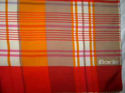 Foulard En Soie FIORIO Vintage - Dimensions 86x87 Cm - Motif Multicolore