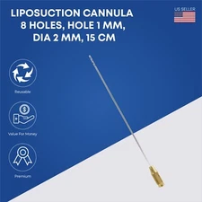 Liposuction Cannulas 8 Holes Dia 2mm Length 15 cm Fat Transfer Instruments