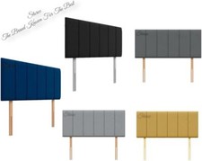 Headboard Plush Fabric Padded Lined, Divan Bed Bedroom Furniture 20" Height