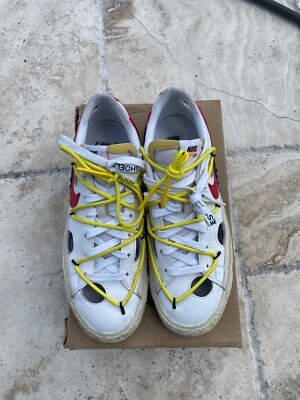 Size 9 - Nike Off-White x Blazer Low White University Red