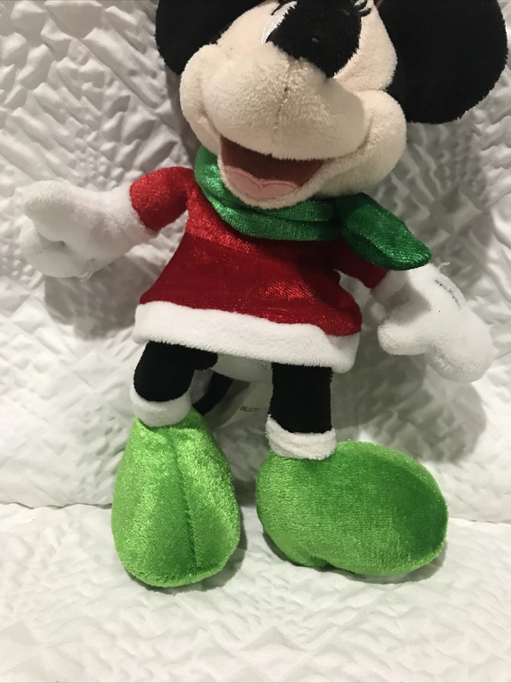 Dan Dee Disney 9” Minnie Mouse In Christmas Dress Bow Stuffed Plush Toy 65 - Image 3 of 4