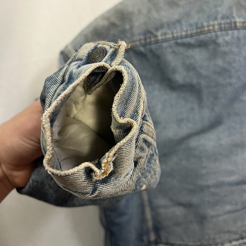 Vintage Levi's San Francisco Denim Sherpa Lined Jean Jacket USA Made Size 42 R - Picture 21 of 24