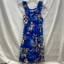 Sunny Island Hawaii Girls Floral Print Hawaiian Sundress Size 14