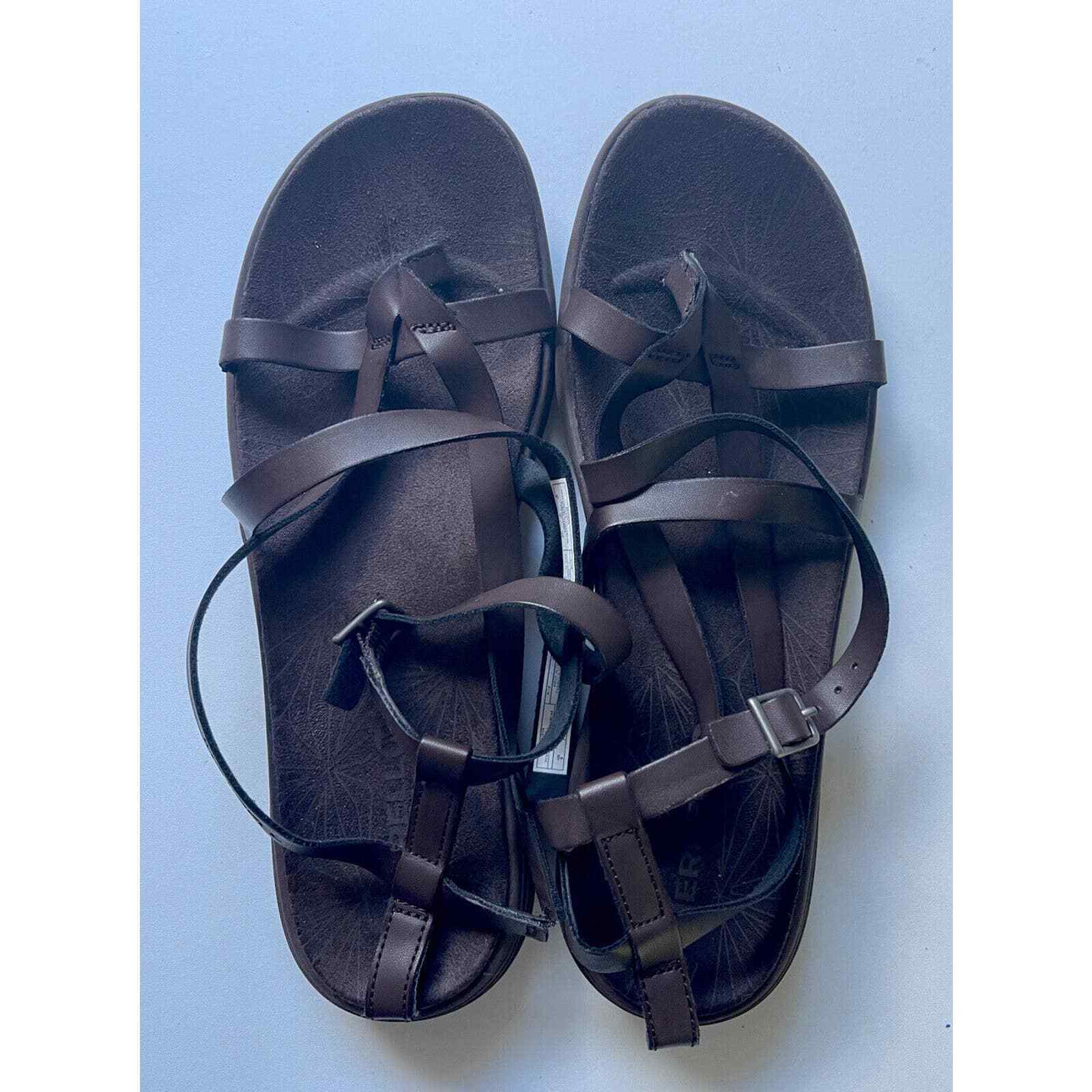 Merrell sandalo donna Duskair Seaway con cinturino in pelle marrone J94258 taglia 9