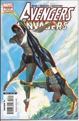 AVENGERS / INVADERS #3 - ALEX ROSS COVER ART - 1ST PRINT - 2008